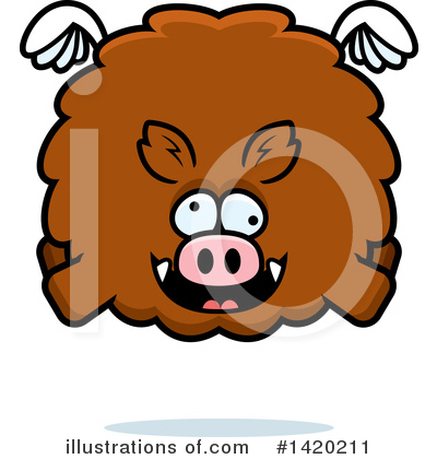 Royalty-Free (RF) Boar Clipart Illustration by Cory Thoman - Stock Sample #1420211
