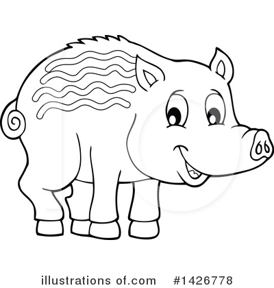 Royalty-Free (RF) Boar Clipart Illustration by visekart - Stock Sample #1426778