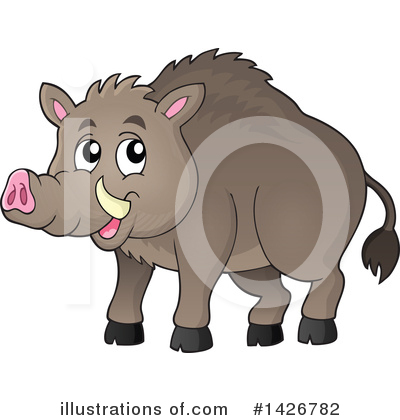 Royalty-Free (RF) Boar Clipart Illustration by visekart - Stock Sample #1426782