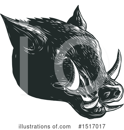 Royalty-Free (RF) Boar Clipart Illustration by patrimonio - Stock Sample #1517017