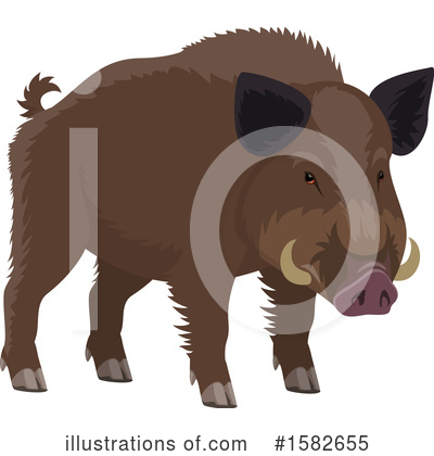 Boar Clipart #1582655 by Vector Tradition SM