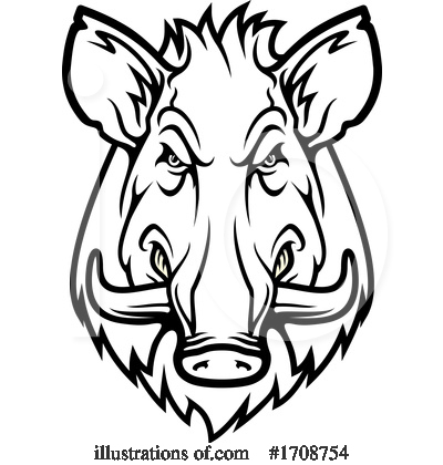 Royalty-Free (RF) Boar Clipart Illustration by Vector Tradition SM - Stock Sample #1708754