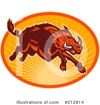 Royalty-Free (RF) Boar Clipart Illustration by patrimonio - Stock Sample #212814