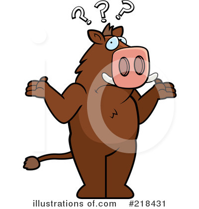 Royalty-Free (RF) Boar Clipart Illustration by Cory Thoman - Stock Sample #218431