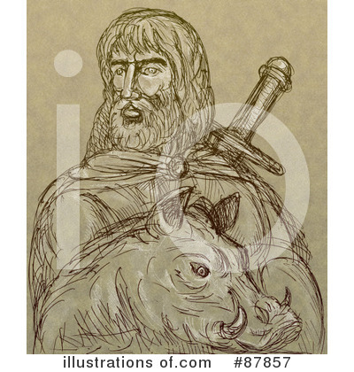 Royalty-Free (RF) Boar Clipart Illustration by patrimonio - Stock Sample #87857