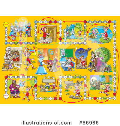 Royalty-Free (RF) Board Game Clipart Illustration by Alex Bannykh - Stock Sample #86986