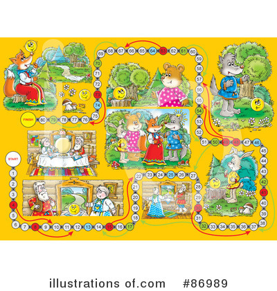 Royalty-Free (RF) Board Game Clipart Illustration by Alex Bannykh - Stock Sample #86989