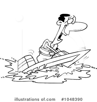 Royalty-Free (RF) Boat Clipart Illustration by toonaday - Stock Sample #1048390