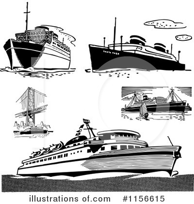 Royalty-Free (RF) Boat Clipart Illustration by BestVector - Stock Sample #1156615