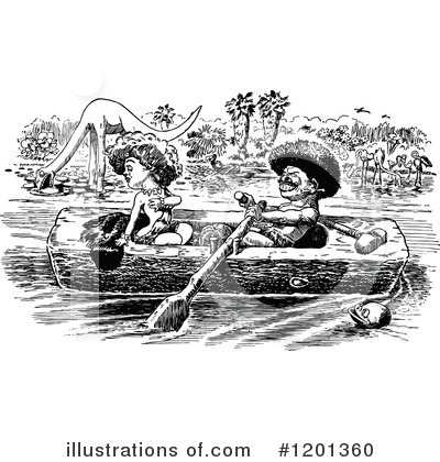 Canoe Clipart #1201360 by Prawny Vintage