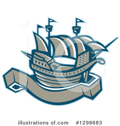 Royalty-Free (RF) Boat Clipart Illustration by patrimonio - Stock Sample #1298683