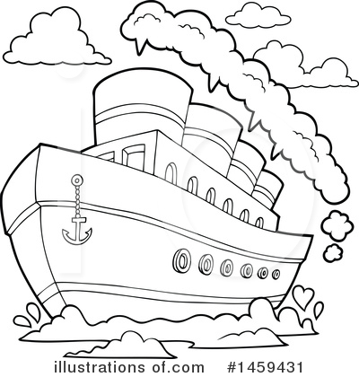 Royalty-Free (RF) Boat Clipart Illustration by visekart - Stock Sample #1459431