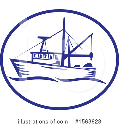Royalty-Free (RF) Boat Clipart Illustration by patrimonio - Stock Sample #1563828
