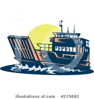 Royalty-Free (RF) Boat Clipart Illustration by patrimonio - Stock Sample #215692