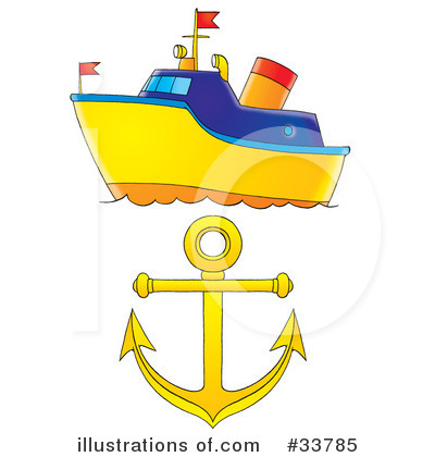Royalty-Free (RF) Boat Clipart Illustration by Alex Bannykh - Stock Sample #33785