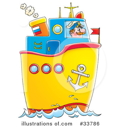 Royalty-Free (RF) Boat Clipart Illustration by Alex Bannykh - Stock Sample #33786