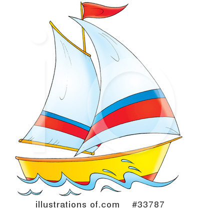 Royalty-Free (RF) Boat Clipart Illustration by Alex Bannykh - Stock Sample #33787