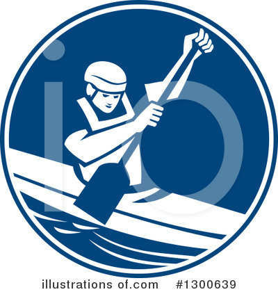 Canoeing Clipart #1300639 by patrimonio