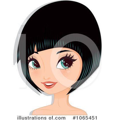 Royalty-Free (RF) Bob Hairstyle Clipart Illustration by Melisende Vector - Stock Sample #1065451