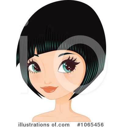 Royalty-Free (RF) Bob Hairstyle Clipart Illustration by Melisende Vector - Stock Sample #1065456