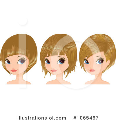 Bob Hairstyle Clipart #1065467 by Melisende Vector