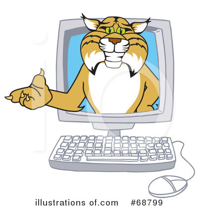 Royalty-Free (RF) Bobcat Character Clipart Illustration by Mascot Junction - Stock Sample #68799