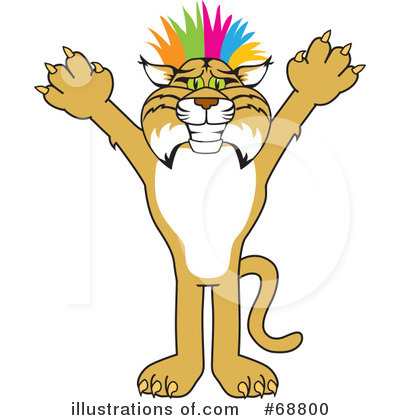 Royalty-Free (RF) Bobcat Character Clipart Illustration by Mascot Junction - Stock Sample #68800