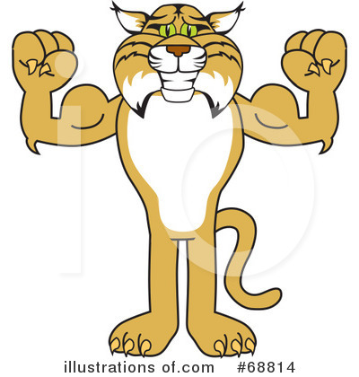 Royalty-Free (RF) Bobcat Character Clipart Illustration by Mascot Junction - Stock Sample #68814
