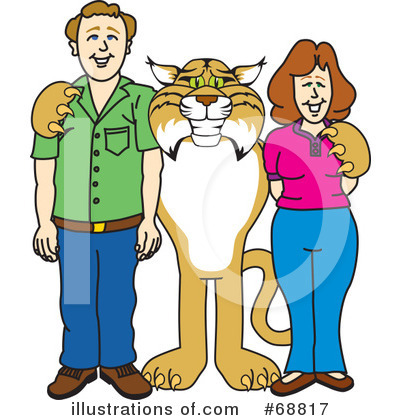 Royalty-Free (RF) Bobcat Character Clipart Illustration by Mascot Junction - Stock Sample #68817