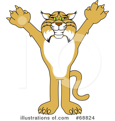 Royalty-Free (RF) Bobcat Character Clipart Illustration by Mascot Junction - Stock Sample #68824