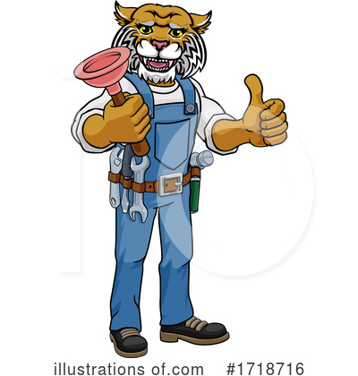 Royalty-Free (RF) Bobcat Clipart Illustration by AtStockIllustration - Stock Sample #1718716