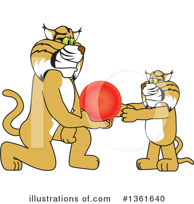 Royalty-Free (RF) Bobcat School Mascot Clipart Illustration by Mascot Junction - Stock Sample #1361640