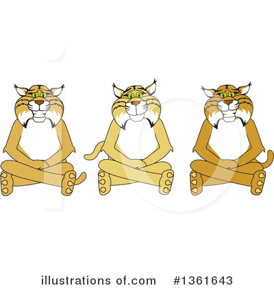 Royalty-Free (RF) Bobcat School Mascot Clipart Illustration by Mascot Junction - Stock Sample #1361643