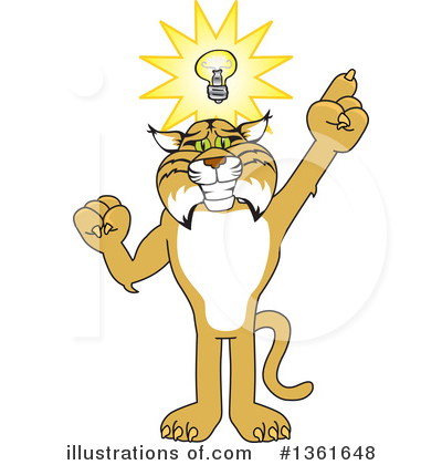 Royalty-Free (RF) Bobcat School Mascot Clipart Illustration by Mascot Junction - Stock Sample #1361648