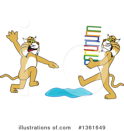 Royalty-Free (RF) Bobcat School Mascot Clipart Illustration by Mascot Junction - Stock Sample #1361649