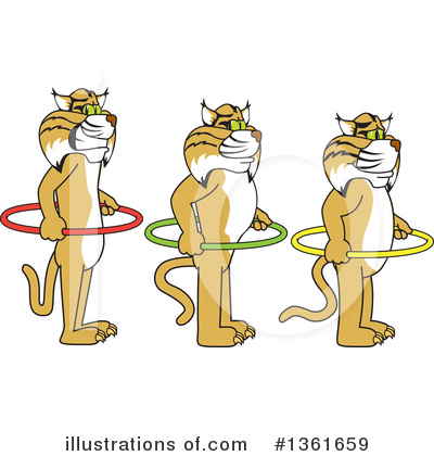 Royalty-Free (RF) Bobcat School Mascot Clipart Illustration by Mascot Junction - Stock Sample #1361659