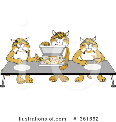 Royalty-Free (RF) Bobcat School Mascot Clipart Illustration by Mascot Junction - Stock Sample #1361662