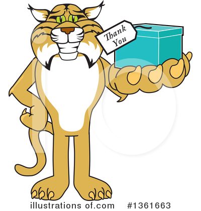 Royalty-Free (RF) Bobcat School Mascot Clipart Illustration by Mascot Junction - Stock Sample #1361663