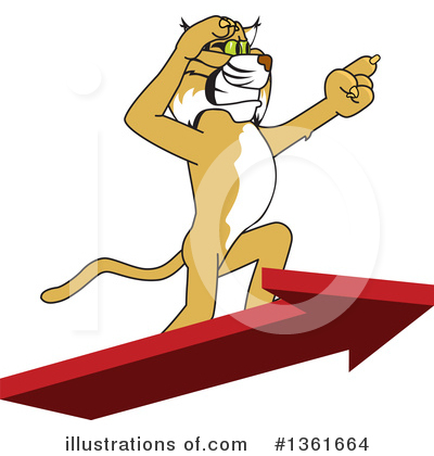 Royalty-Free (RF) Bobcat School Mascot Clipart Illustration by Mascot Junction - Stock Sample #1361664