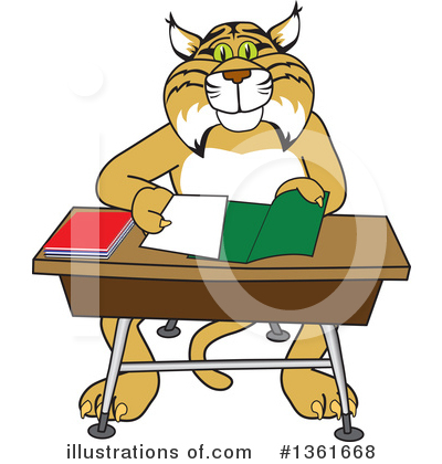 Bobcat School Mascot Clipart #1361668 by Mascot Junction