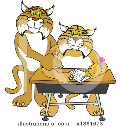 Bobcat School Mascot Clipart #1361673 by Mascot Junction