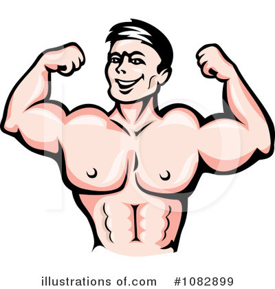 Royalty-Free (RF) Bodybuilder Clipart Illustration by Vector Tradition SM - Stock Sample #1082899