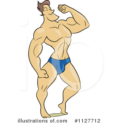 Royalty-Free (RF) Bodybuilder Clipart Illustration by Frisko - Stock Sample #1127712