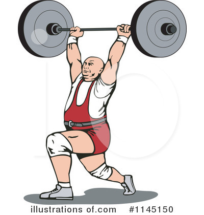 Royalty-Free (RF) Bodybuilder Clipart Illustration by patrimonio - Stock Sample #1145150