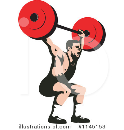 Royalty-Free (RF) Bodybuilder Clipart Illustration by patrimonio - Stock Sample #1145153