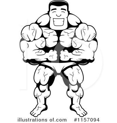 Royalty-Free (RF) Bodybuilder Clipart Illustration by Cory Thoman - Stock Sample #1157094
