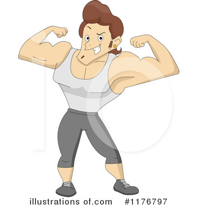 Bodybuilder Clipart #1176797 - Illustration by BNP Design Studio