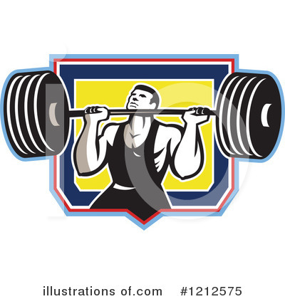 Royalty-Free (RF) Bodybuilder Clipart Illustration by patrimonio - Stock Sample #1212575
