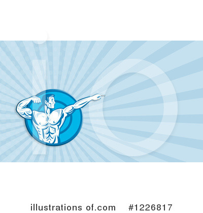Royalty-Free (RF) Bodybuilder Clipart Illustration by patrimonio - Stock Sample #1226817