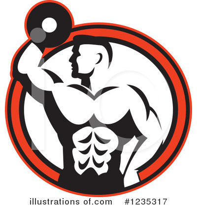 Weight Lifting Clipart #1235317 by patrimonio